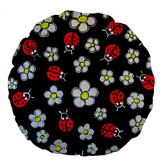 Sixties Flashback Large 18  Premium Round Cushions by dawnsiegler