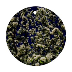 Floral Skies Round Ornament (two Sides)