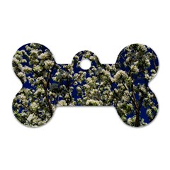 Floral Skies Dog Tag Bone (Two Sides)