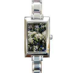 Floral Skies 2 Rectangle Italian Charm Watch