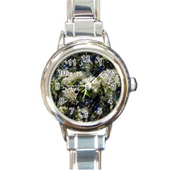 Floral Skies 2 Round Italian Charm Watch