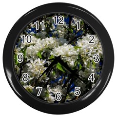 Floral Skies 2 Wall Clocks (black)