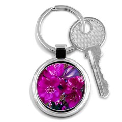 Pretty In Fuchsia Key Chains (round) 