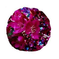 Pretty In Fuchsia 2 Standard 15  Premium Round Cushions by dawnsiegler