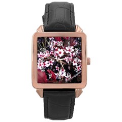 Morning Sunrise Rose Gold Leather Watch  by dawnsiegler