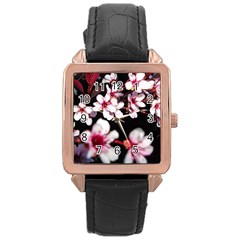 Morning Sunrise 2 Rose Gold Leather Watch  by dawnsiegler