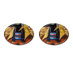 Anubis Cufflinks (oval) by dawnsiegler