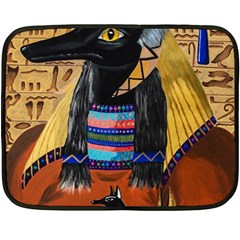 Anubis Double Sided Fleece Blanket (mini)  by dawnsiegler