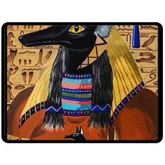 Anubis Double Sided Fleece Blanket (large)  by dawnsiegler