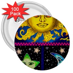 Celestial Skies 3  Buttons (100 Pack)  by dawnsiegler