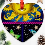 Celestial Skies Heart Ornament (Two Sides) Front