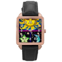 Celestial Skies Rose Gold Leather Watch 