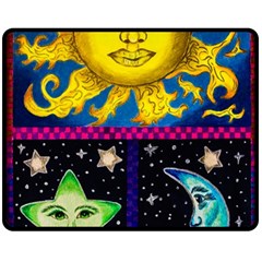 Celestial Skies Double Sided Fleece Blanket (medium)  by dawnsiegler