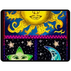 Celestial Skies Double Sided Fleece Blanket (large)  by dawnsiegler