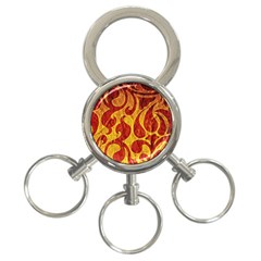 Abstract Pattern 3-Ring Key Chains