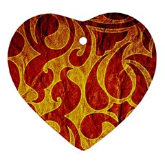 Abstract Pattern Heart Ornament (Two Sides)