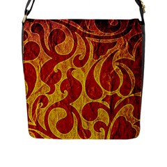 Abstract Pattern Flap Messenger Bag (L) 