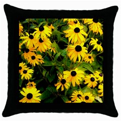 Walking Through Sunshine Throw Pillow Case (black) by dawnsiegler