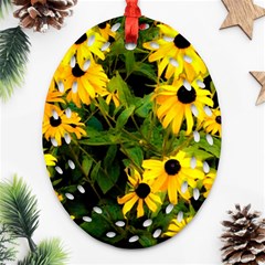 Walking Through Sunshine Oval Filigree Ornament (two Sides) by dawnsiegler