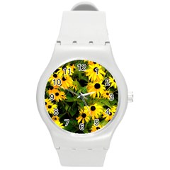 Walking Through Sunshine Round Plastic Sport Watch (m) by dawnsiegler