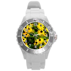 Walking Through Sunshine Round Plastic Sport Watch (l) by dawnsiegler