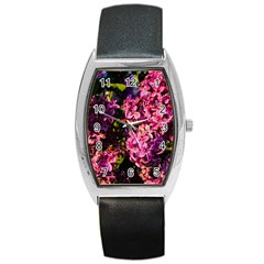 Lilacs Barrel Style Metal Watch