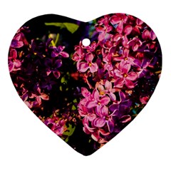 Lilacs Heart Ornament (two Sides)