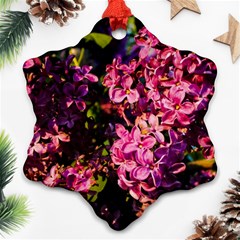 Lilacs Snowflake Ornament (two Sides)