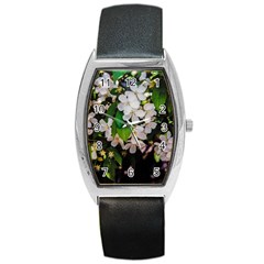 Tree Blossoms Barrel Style Metal Watch by dawnsiegler