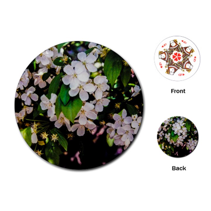 Tree Blossoms Playing Cards (Round) 