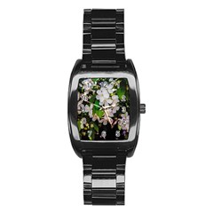 Tree Blossoms Stainless Steel Barrel Watch by dawnsiegler