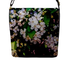 Tree Blossoms Flap Messenger Bag (l) 