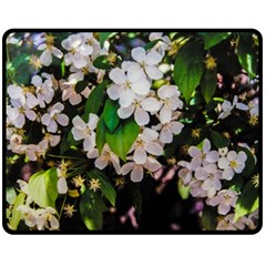 Tree Blossoms Double Sided Fleece Blanket (medium)  by dawnsiegler