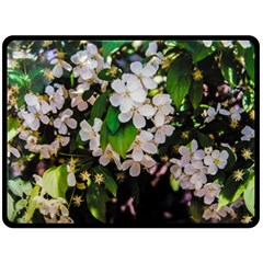 Tree Blossoms Double Sided Fleece Blanket (large)  by dawnsiegler