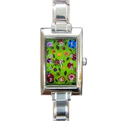 Lucky Ladies Rectangle Italian Charm Watch by dawnsiegler