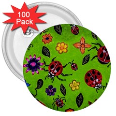 Lucky Ladies 3  Buttons (100 pack) 