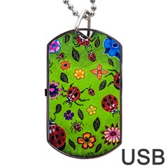 Lucky Ladies Dog Tag Usb Flash (one Side) by dawnsiegler