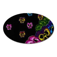 Floral Rhapsody Pt 1 Oval Magnet by dawnsiegler