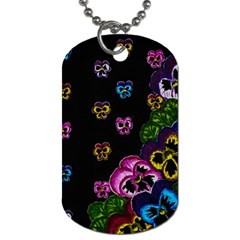 Floral Rhapsody Pt 1 Dog Tag (one Side) by dawnsiegler