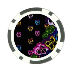 Floral Rhapsody Pt 1 Poker Chip Card Guard by dawnsiegler