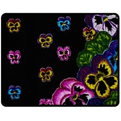 Floral Rhapsody Pt 1 Fleece Blanket (medium)  by dawnsiegler