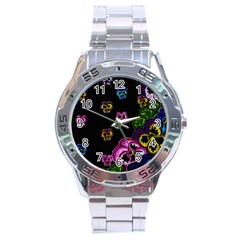 Floral Rhapsody Pt 1 Stainless Steel Analogue Watch by dawnsiegler