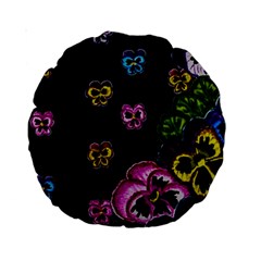 Floral Rhapsody Pt 1 Standard 15  Premium Round Cushions by dawnsiegler