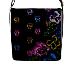 Floral Rhapsody Pt 1 Flap Messenger Bag (l)  by dawnsiegler