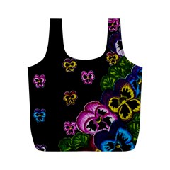 Floral Rhapsody Pt 1 Full Print Recycle Bags (m)  by dawnsiegler