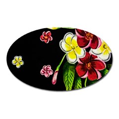 Floral Rhapsody Pt 2 Oval Magnet