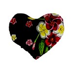 Floral Rhapsody Pt 2 Standard 16  Premium Heart Shape Cushions Back