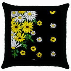 Floral Rhapsody Pt 3 Throw Pillow Case (black) by dawnsiegler