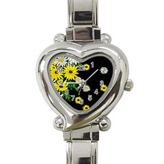 Floral Rhapsody Pt 3 Heart Italian Charm Watch by dawnsiegler