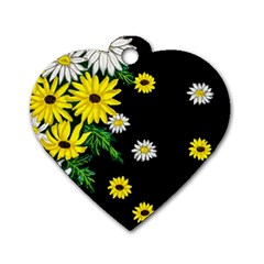 Floral Rhapsody Pt 3 Dog Tag Heart (two Sides) by dawnsiegler